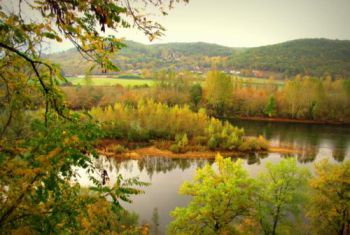 The view from the garden in the autumn