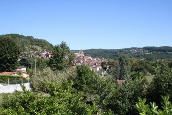 The view over the medieval village of Saint Cyprien