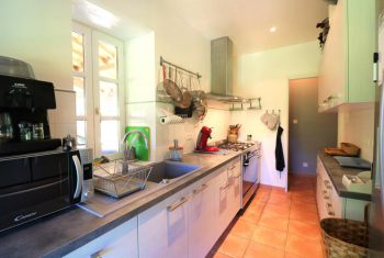 The Kitchen is fully-equipped with a large electric oven, 5 gas burners, dish washer, etc. 