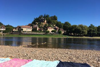 The beach on the Dordogne river 