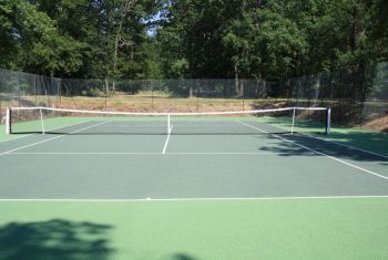 the private tennis court