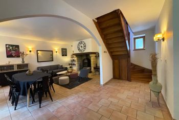 The entrance hall and stairs leading to the first floor 